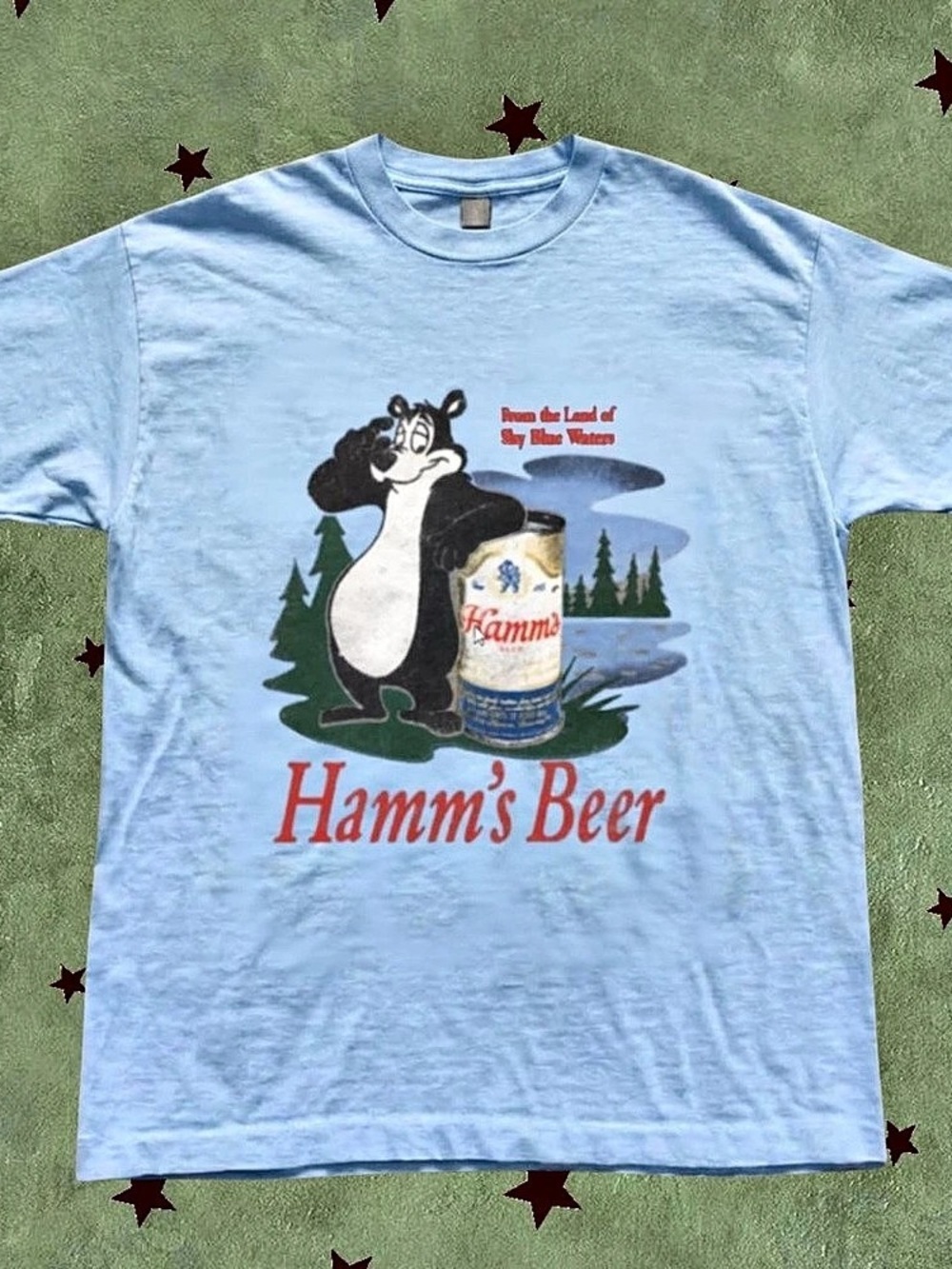 Light Blue Hamm's Beer Sky Blue Water Bear T-Shirt